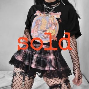 NWT 🖤 🎀 Goth pastel goth y2k high waisted pleated skirt